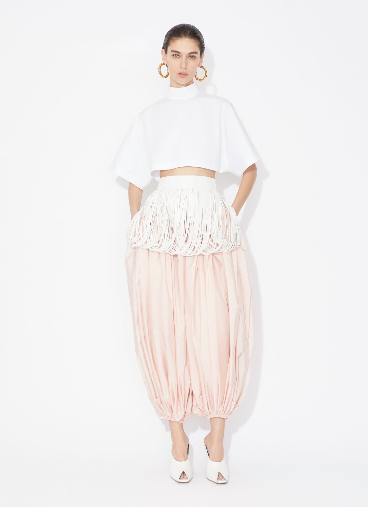 BALLOON TROUSERS ALAÏA PALE PINK BALLOON TROUSERS